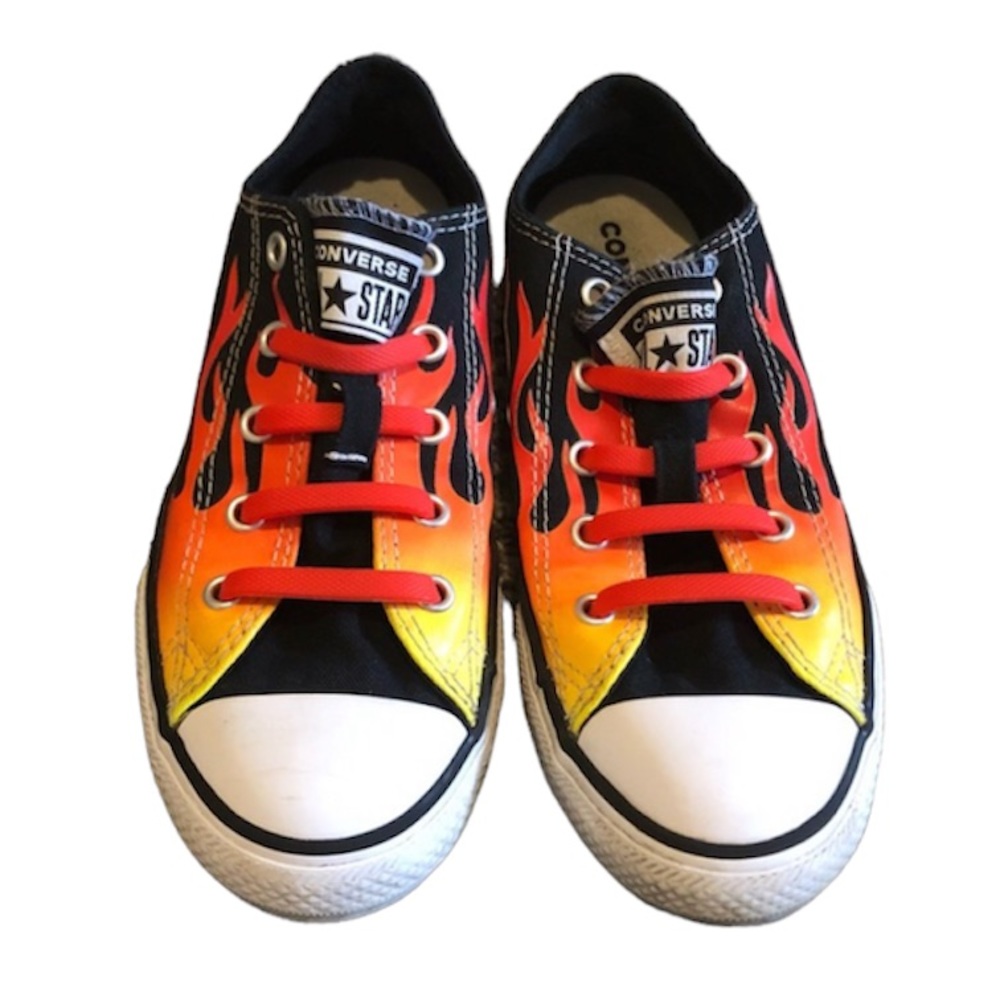 Converse flames size 2 boys/ girls